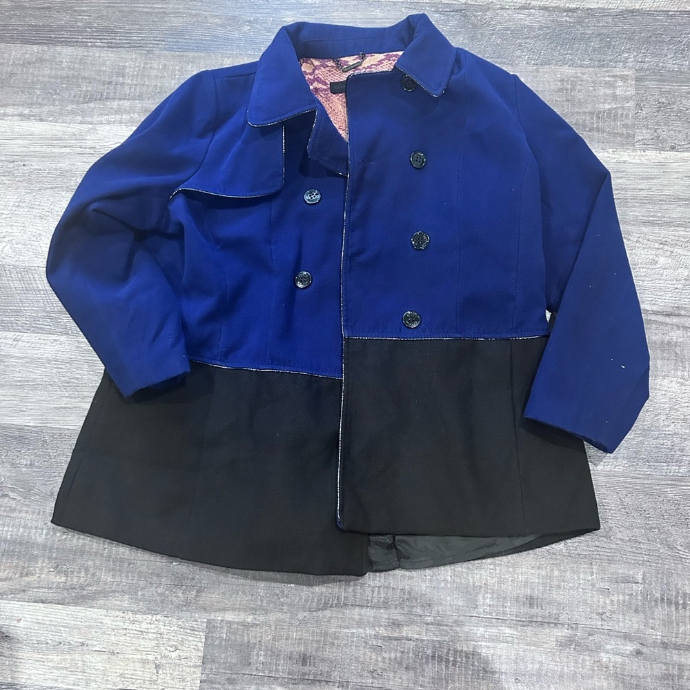 Steve Madden Blue and Black Pea Coat